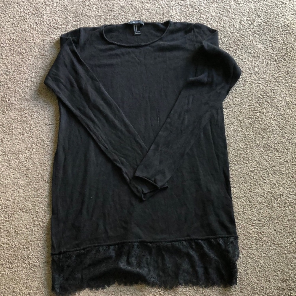 Forever 21 lace trim sweater